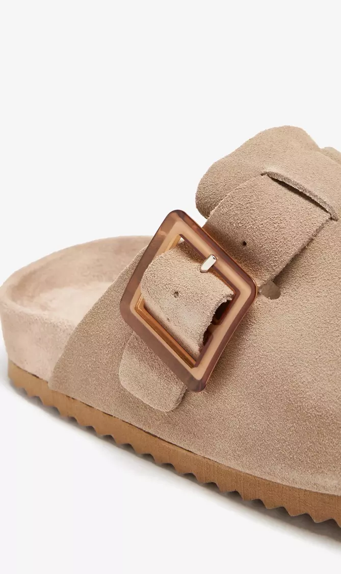 Suede Sabots