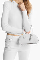 Lulu Small Pebbled Leather Satchel