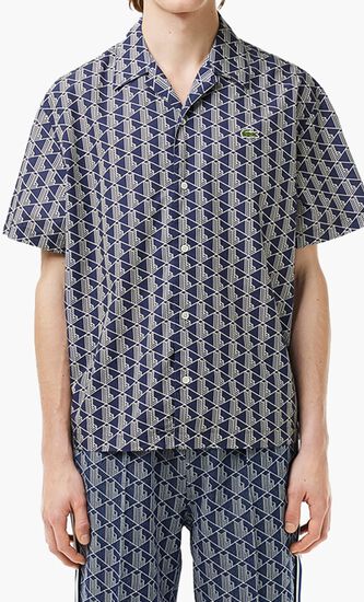 Short Sleeved Monogram Print Shirt