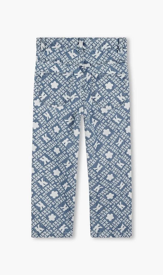 Monogram Pattern Jeans