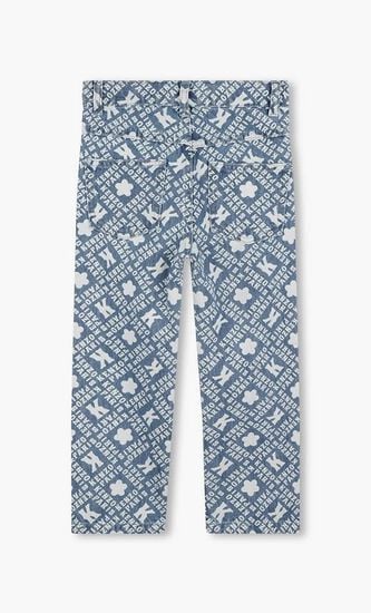 Monogram Pattern Jeans