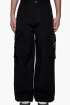 BUCKLES COT CARGO PANT BLACK NO COLOR BUCKLES COT CARGO PANT BLACK NO COLOR