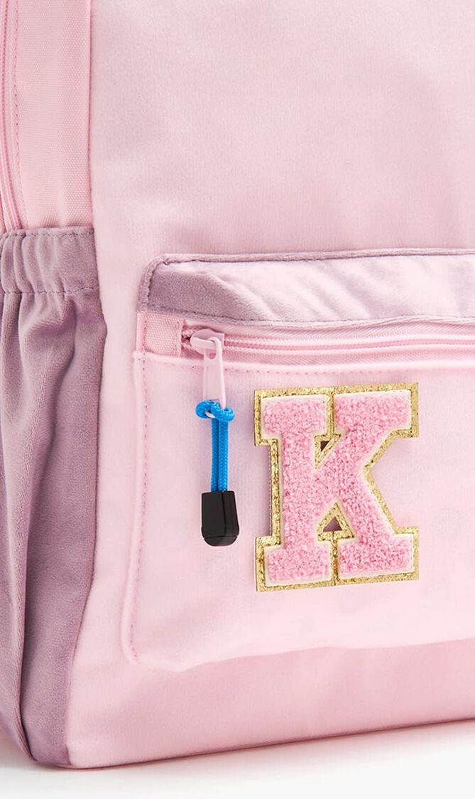 Chenille Sparkle Letter 'K' patch