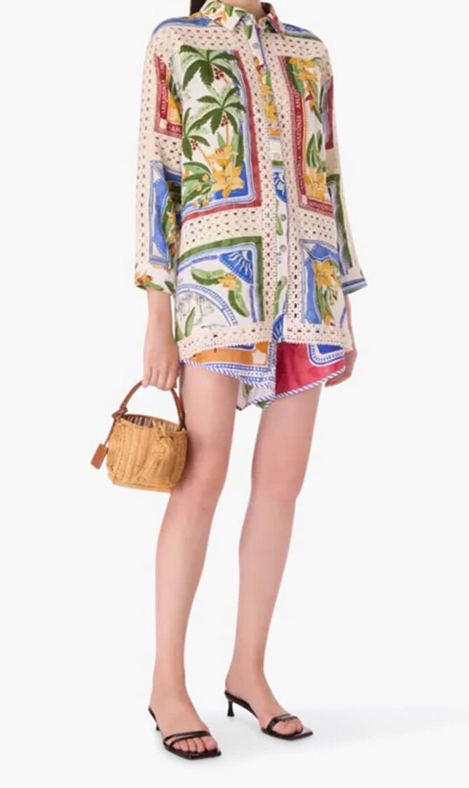 Tropical Destination Crochet Shirt