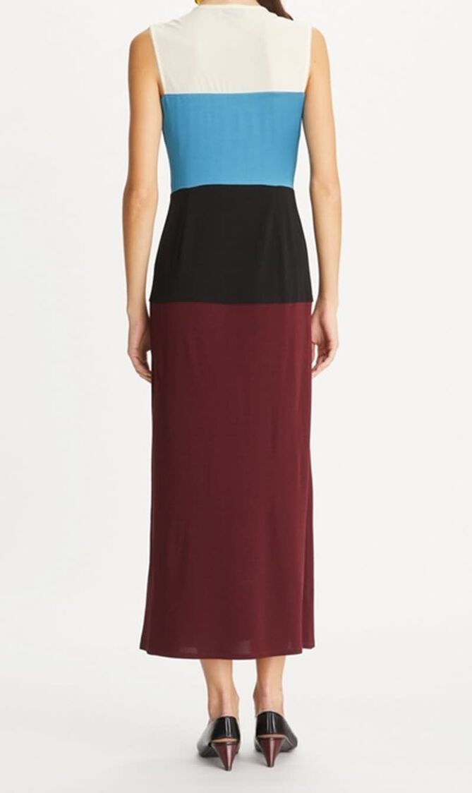 Color Block Wool Dress