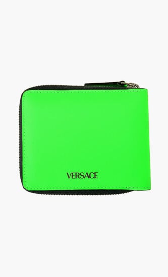 ZIPPED WALLET FLURO RUBBERIZED LTHR