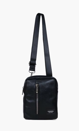 Zipper Leather Crossbody Bag