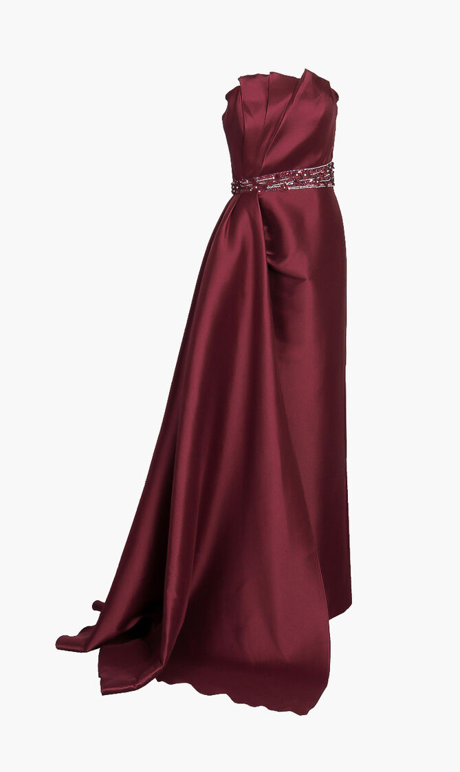 Side Drap Evening Gown Dress