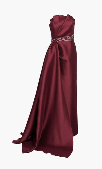 Side Drap Evening Gown Dress