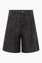 90SLOGO LINEN SHORTS SALONE BLACK