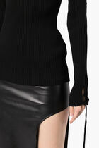 VANISE LACE UP CREWNECK BLACK NO COLOR