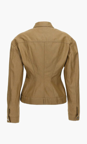 WAISTED BUTONNED JACKET