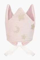 CROWN PINK VELVET STARS & MOON CROWN