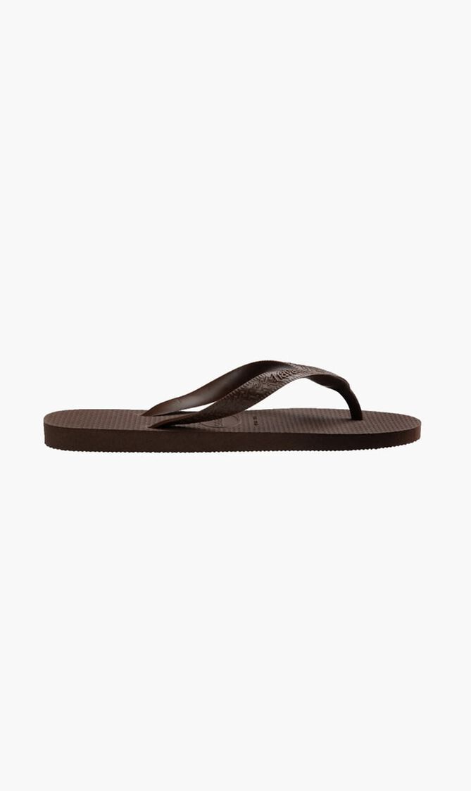 Textured Thong-Strap Flip-Flops