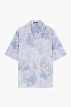 INFORMAL SHIRT STRIPED POPLIN WITH ALL OVER LA VACANZA PRINT