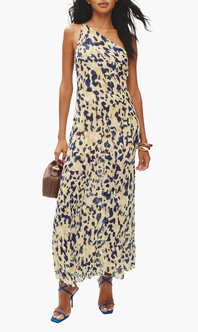 Asymmetric Panel Maxi Dress