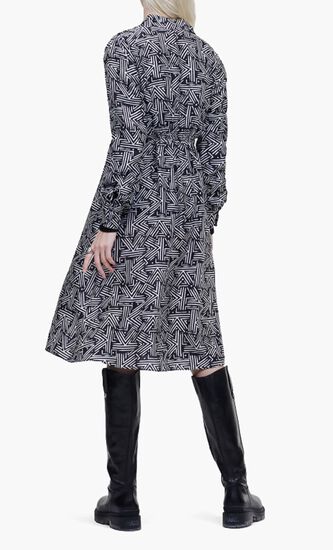 Printed Silk Shirt Dress