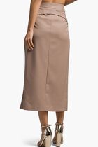 MIDI SKIRT GABARDINE BEIGE