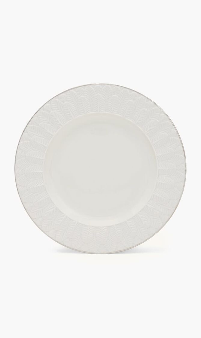 VLI PEACOCK DINNER PLATE 27 CM SHINY WHITE - PLATINUM
