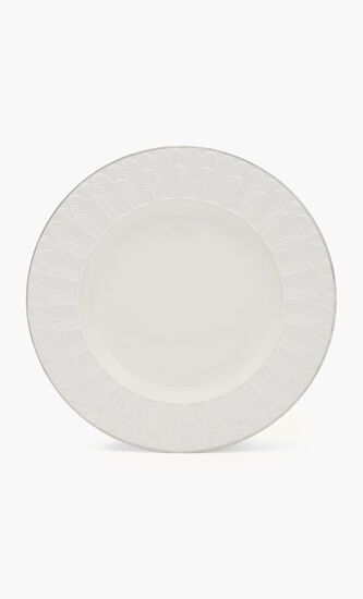 VLI PEACOCK DINNER PLATE 27 CM SHINY WHITE - PLATINUM