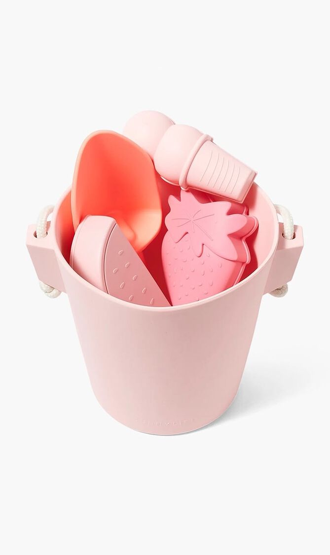 SILICONE BUCKET & SPADE SET PINK