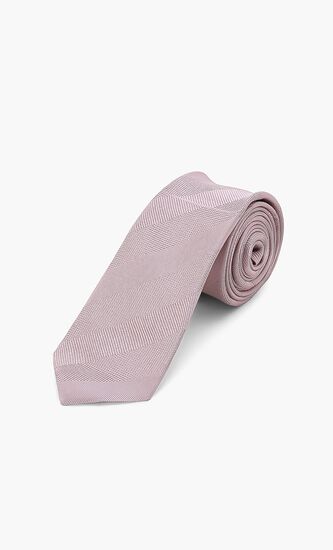 Striped Narrow Silk Tie