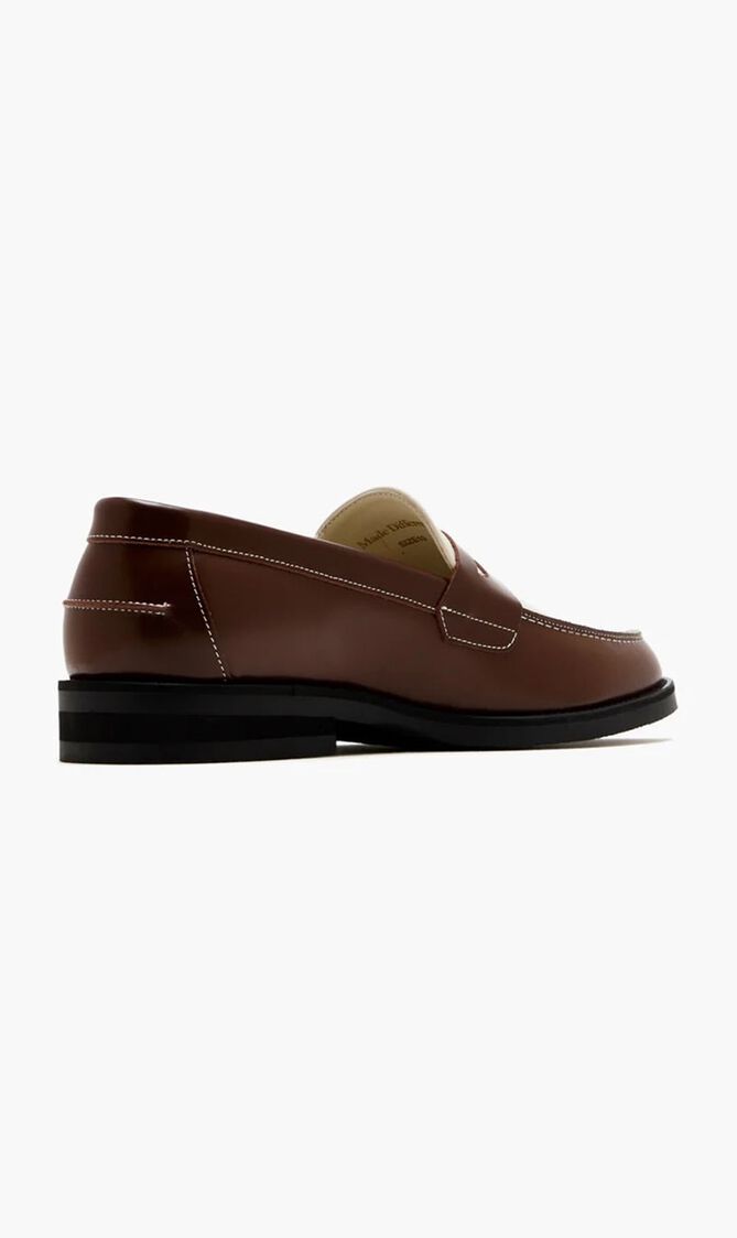 WILDE CHESTNUT X WHITE PENNY LOAFER