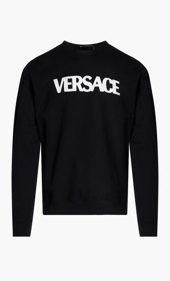 SWEATSHIRT FABRIC SWEATSHIRT + WRITING VERSACE IN MESH POLY WITH FRAMIS