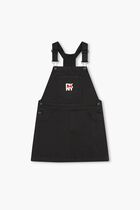Logo Embroidered Denim Dungaree Dress