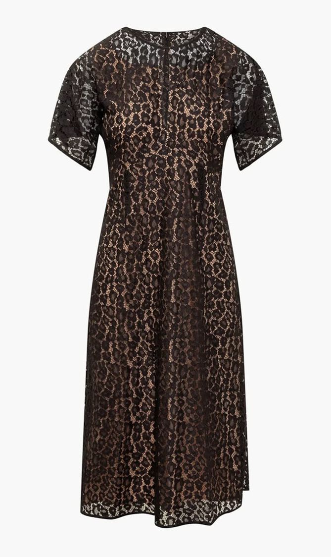 Cheetah Lace Midi Dress