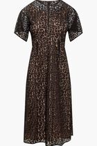 Cheetah Lace Midi Dress