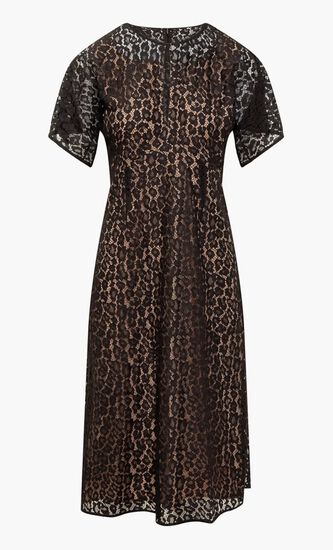 Cheetah Lace Midi Dress