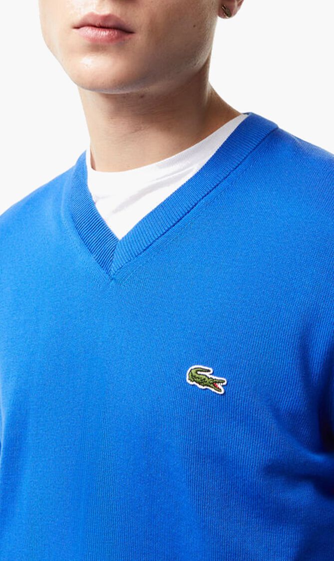 V Neck Organic Cotton Sweater