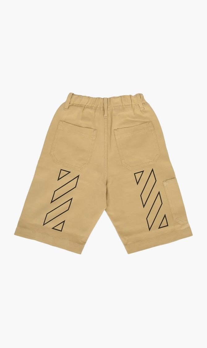 DIAG OUTLINE WORKER SHORT BEIGE BLACK