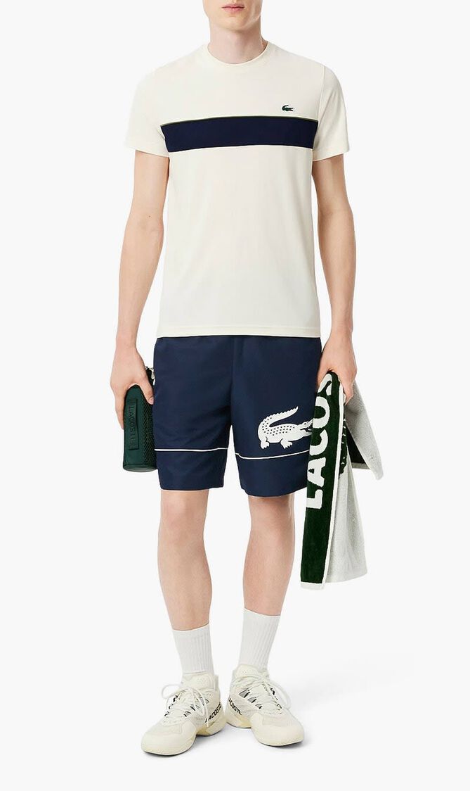 Printed Diamond Taffeta Tennis Shorts