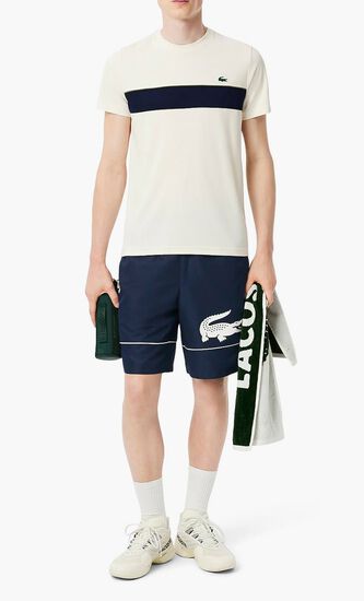 Printed Diamond Taffeta Tennis Shorts