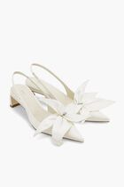 QUEENA FLORAL APPLIQUES SLINGBACK PUMPS