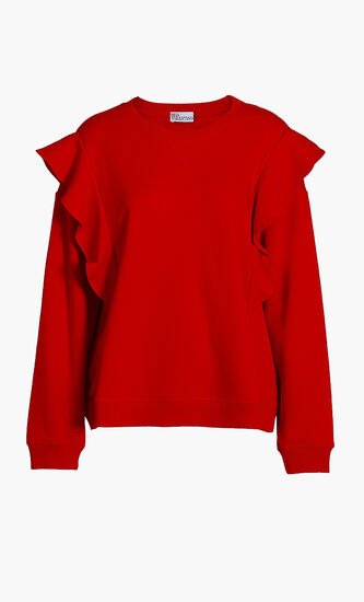 Ruffle Sleeves Sweatshirt