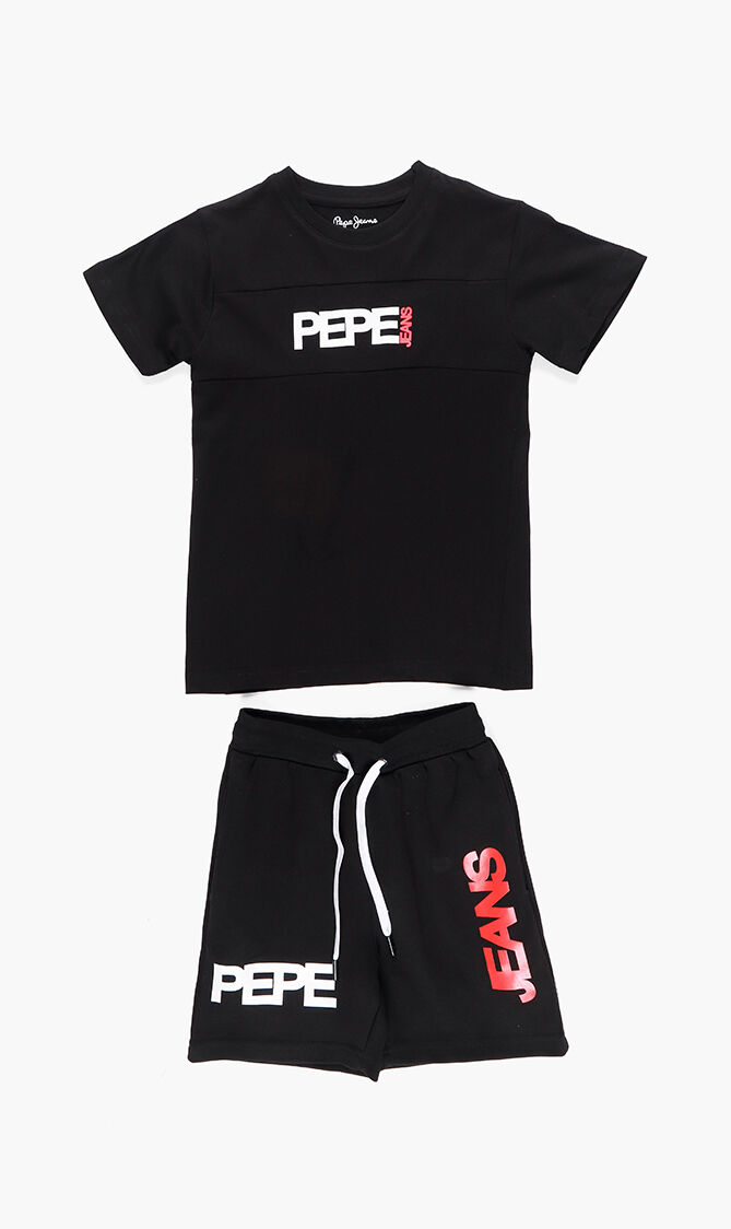 Alan Solid Jersey T-shirt and Shorts Set