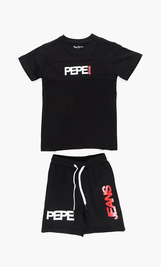 Alan Solid Jersey T-shirt and Shorts Set