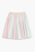Pleated Polysatin Skirt