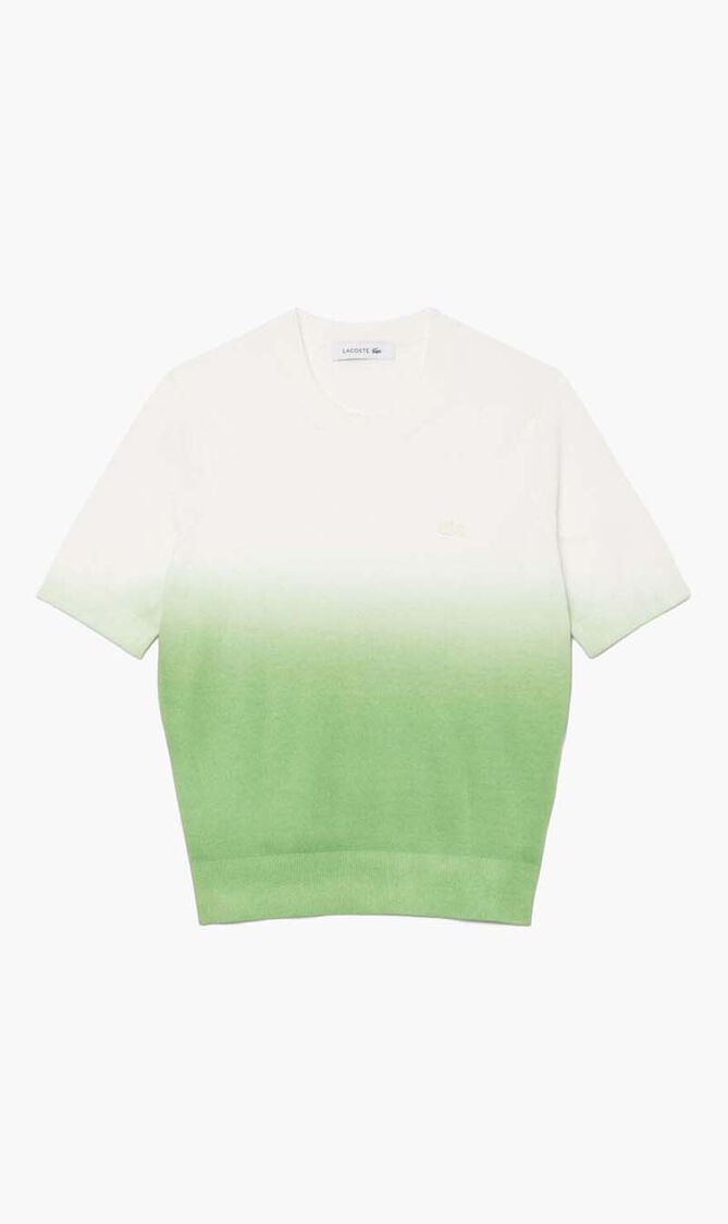 Short Sleeved Ombre Effect Sweater