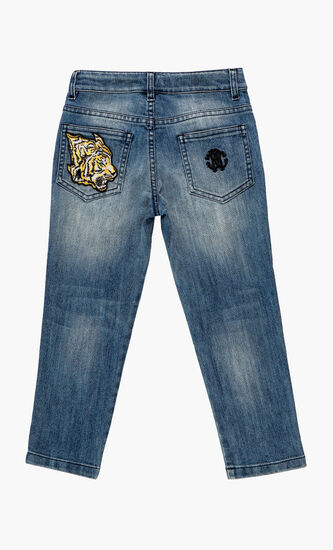 Embroidered Logo Jeans