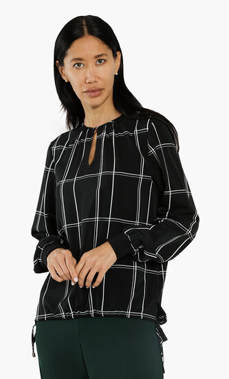 Melo Check Long Sleeves Top