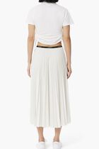 Long Pleated Elasticated Waist Skirt