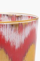 Ikat Tumbler Glass Red