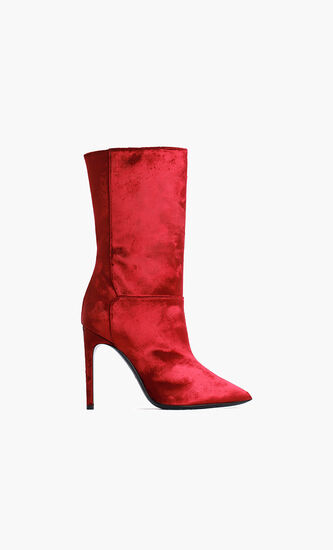 Velvet Pointed Toe Boots