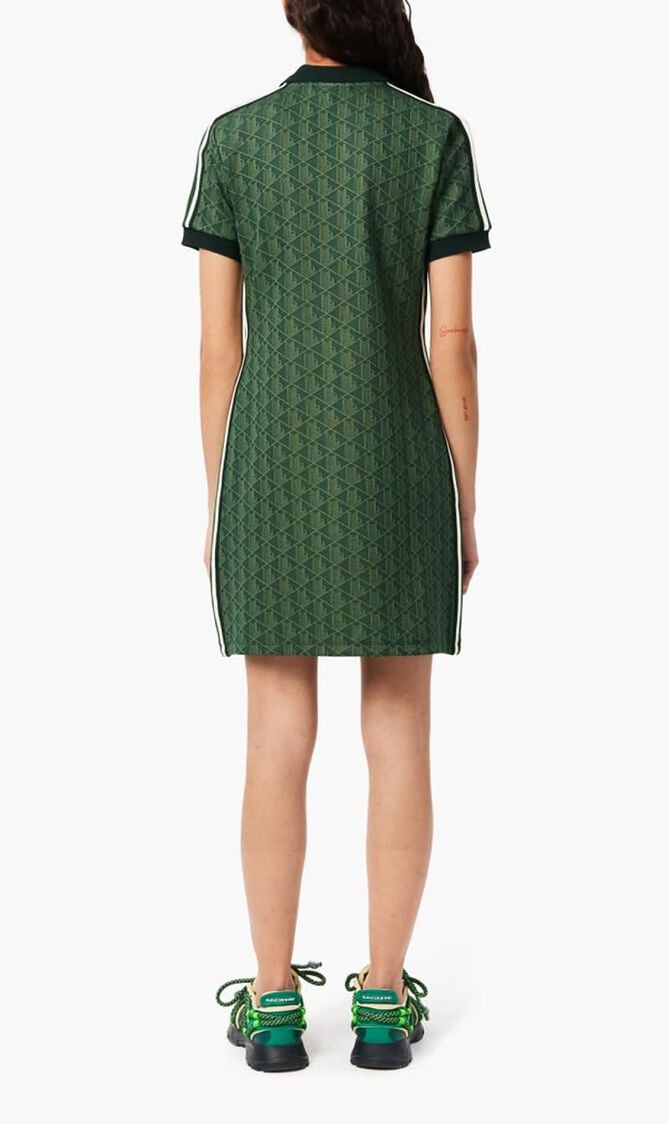 Slim Fit Monogram Jacquard Polo Dress