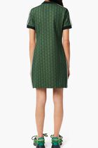Slim Fit Monogram Jacquard Polo Dress