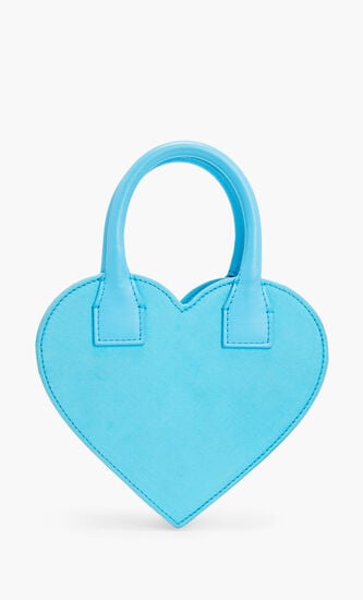 HEART SHAPE BAG WITH CRYSTALIZED HEART